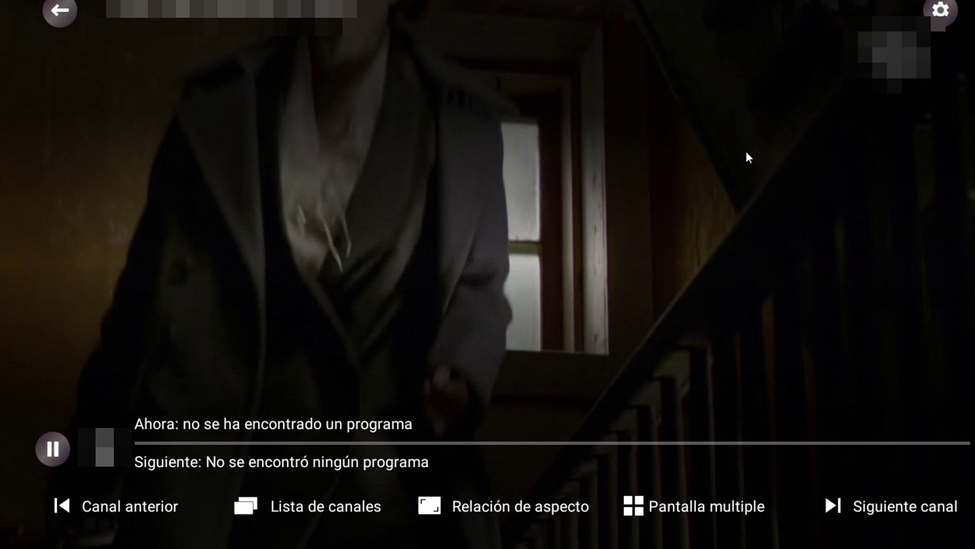 Reproductor con lista de canales, relación de aspecto y multipantalla