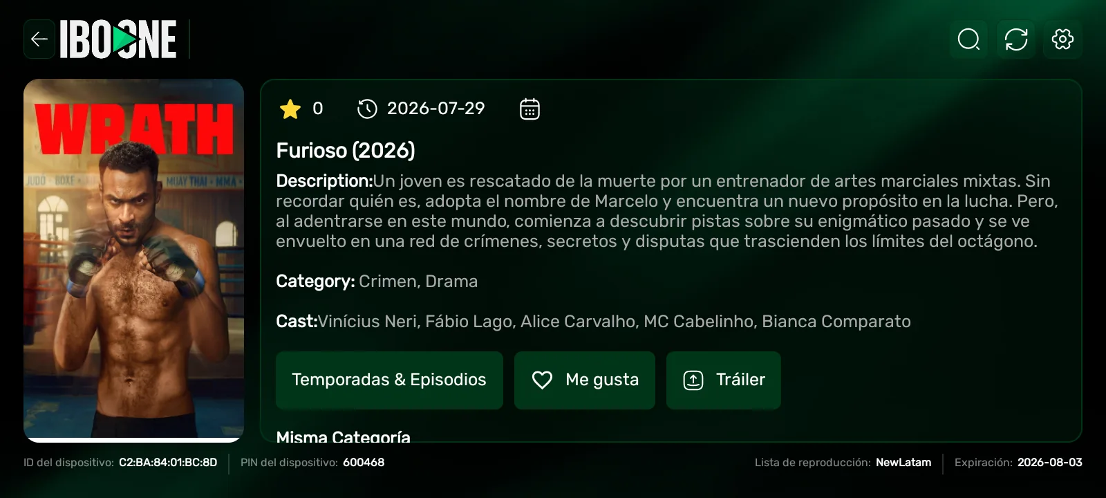 IBO ONE Player - Ficha de serie con sinopsis, reparto y temporadas