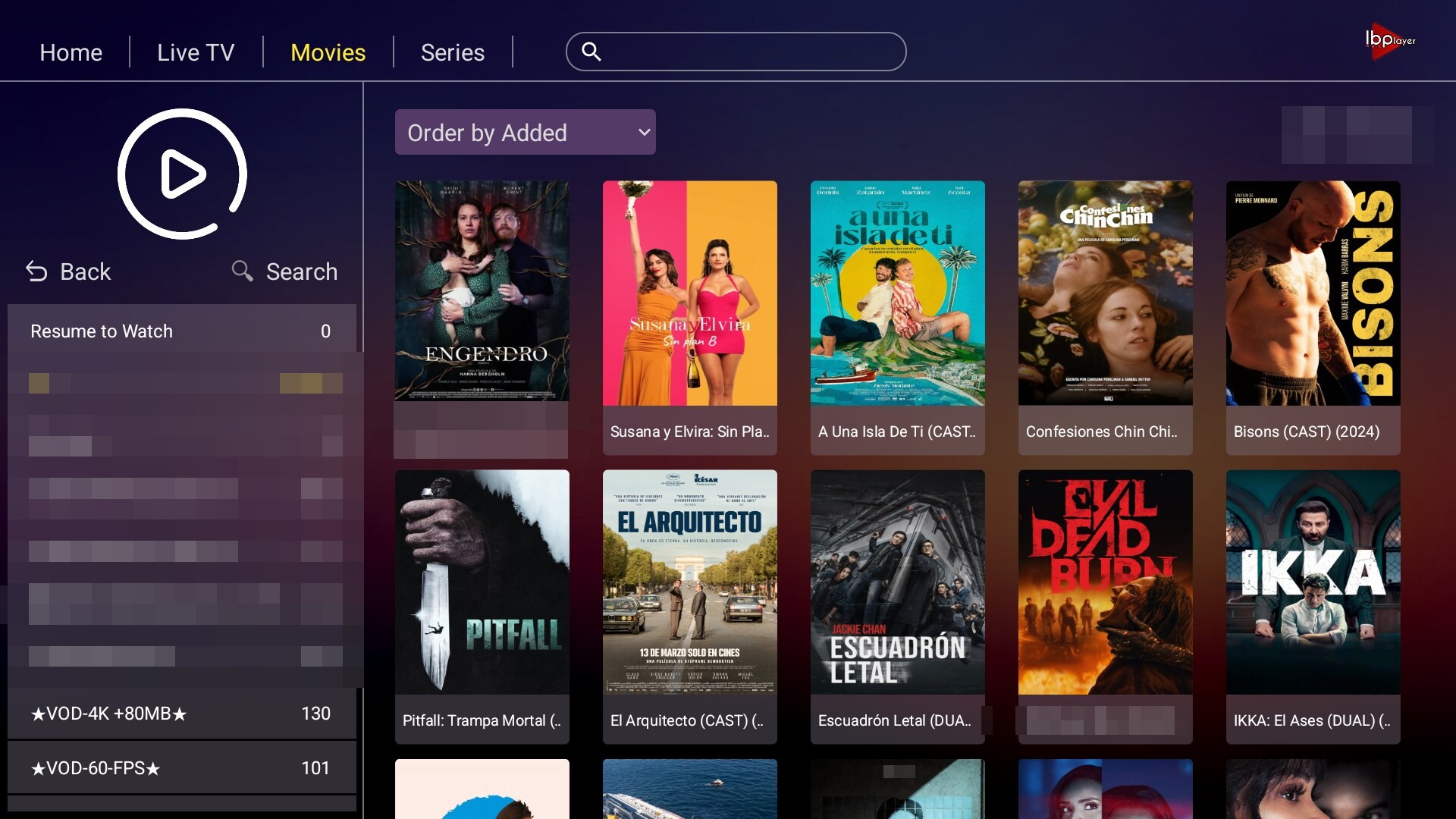 IBO Pro Player — Movies