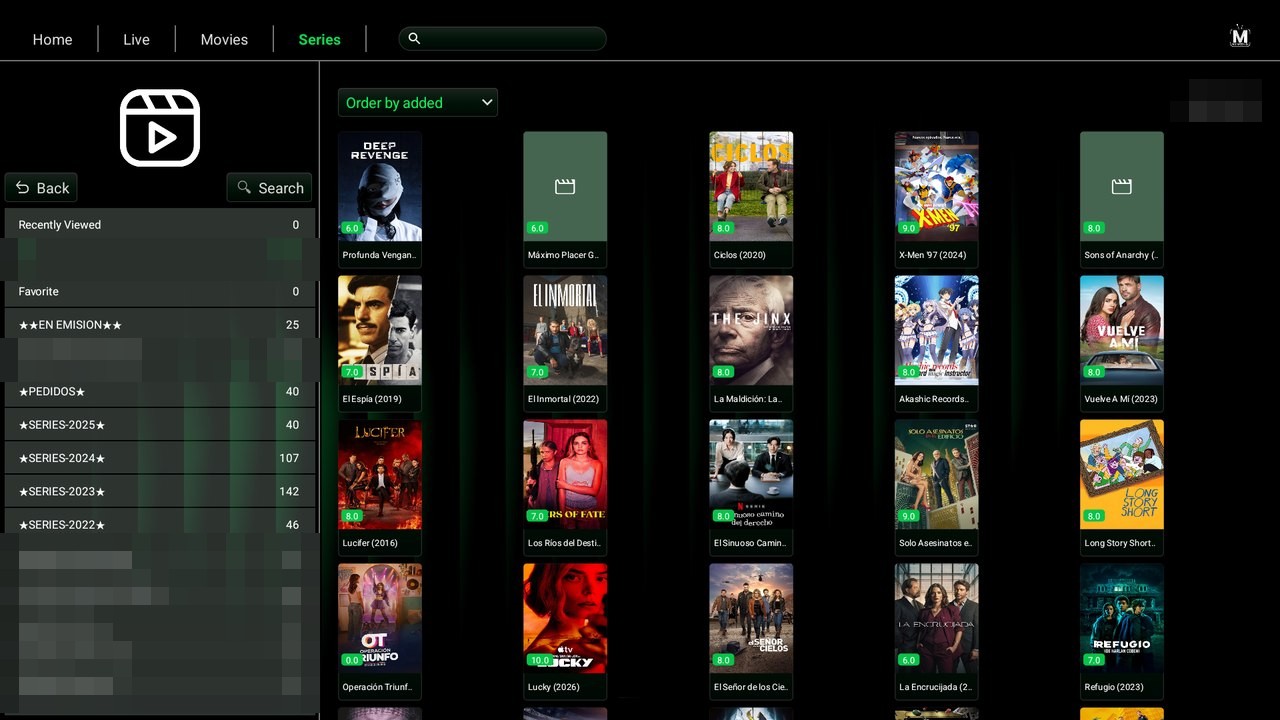 IBO Ultra Glass Green — Series — catálogo de series en Android TV / Fire TV