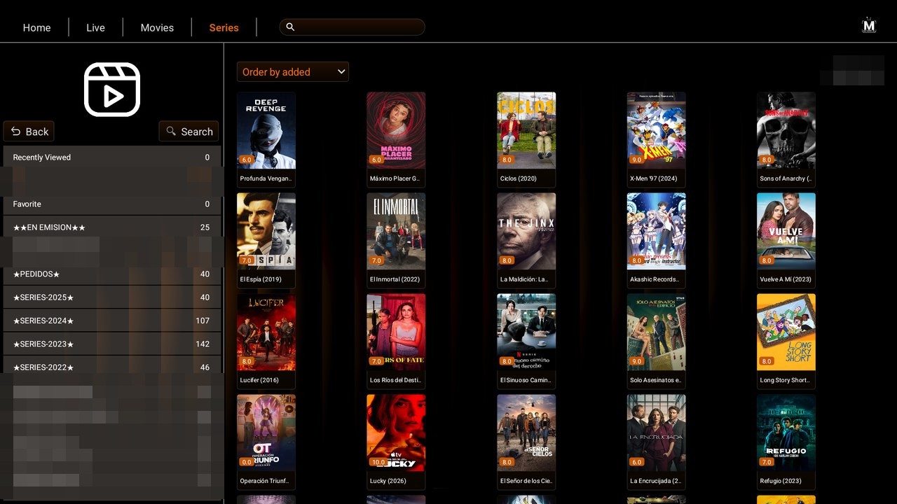 IBO Ultra Glass Orange — Series — catálogo de series en Android TV / Fire TV