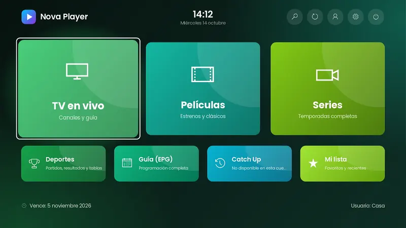 Inicio con el tema de color Esmeralda