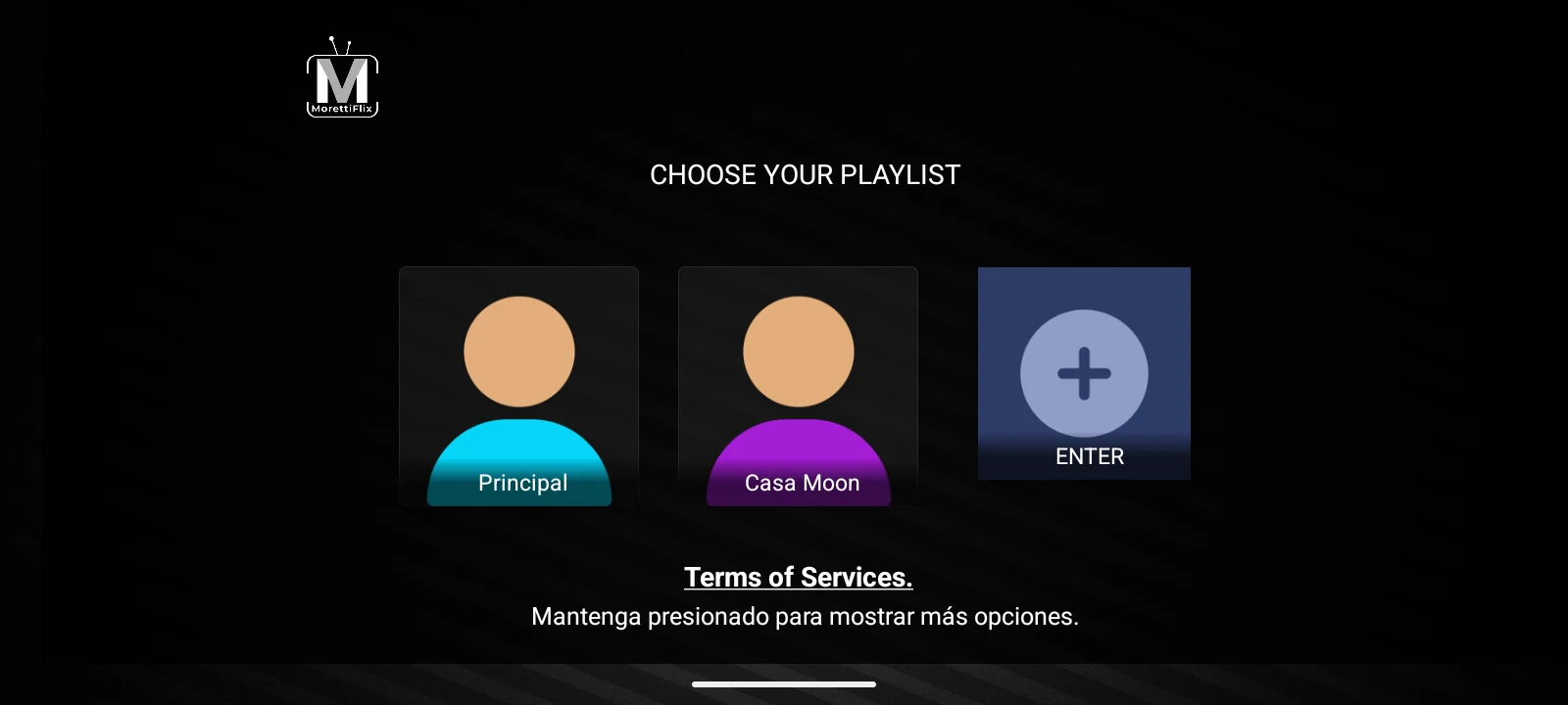 Selector de múltiples listas por dispositivo (perfiles) en Smarters V5 Ultra
