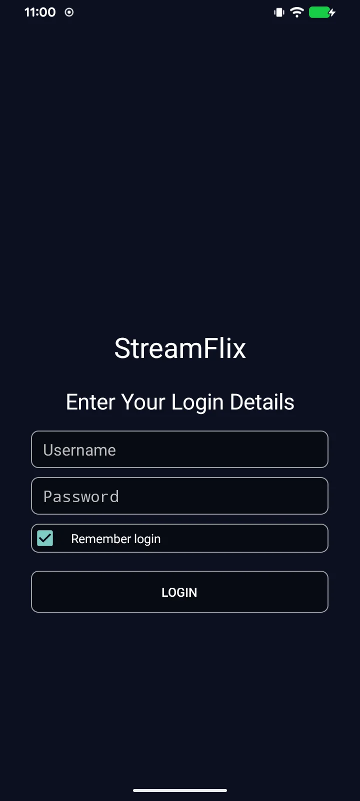 Streamflix - Login validado contra tu panel