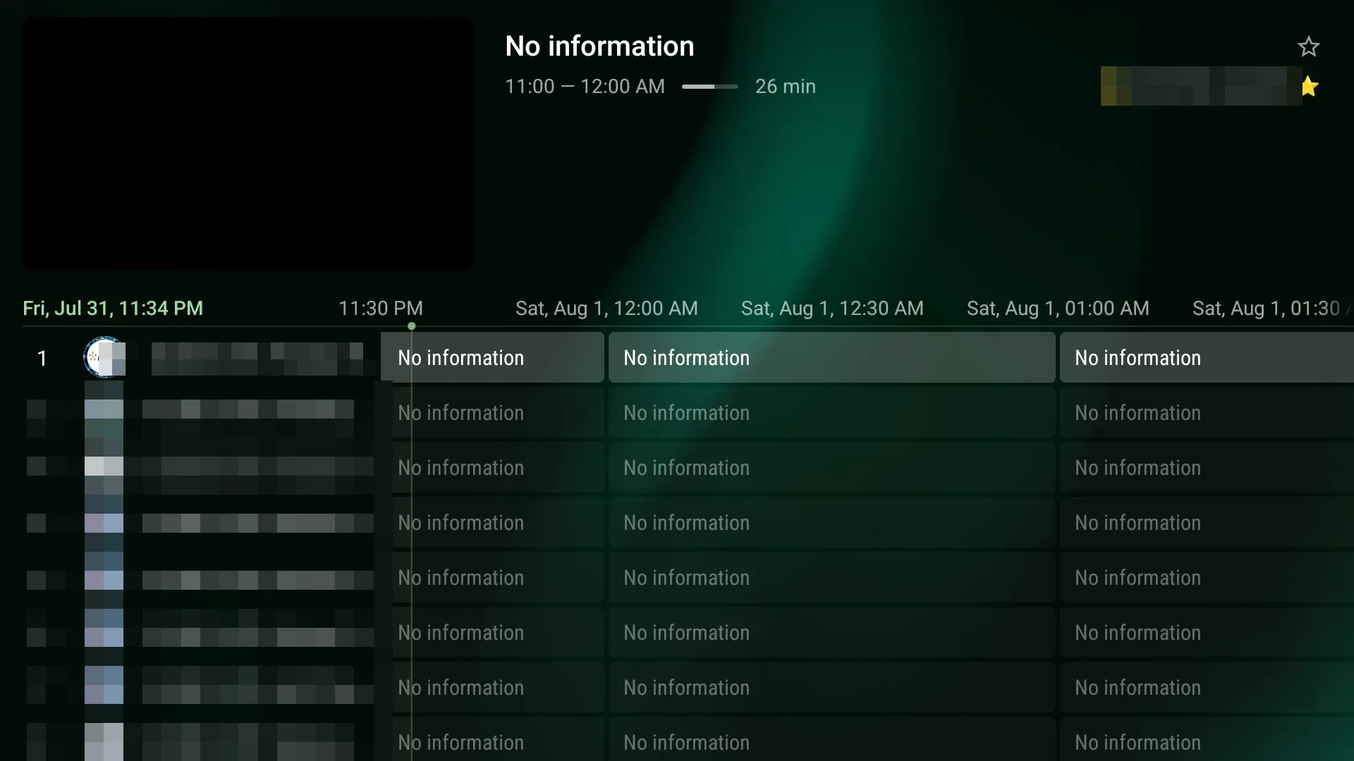 TV en vivo con guía EPG y grupos de canales
