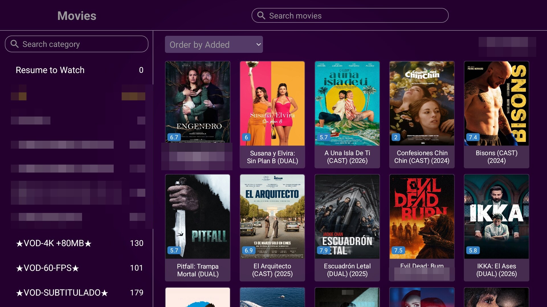VU Player Pro — Movies (VOD)