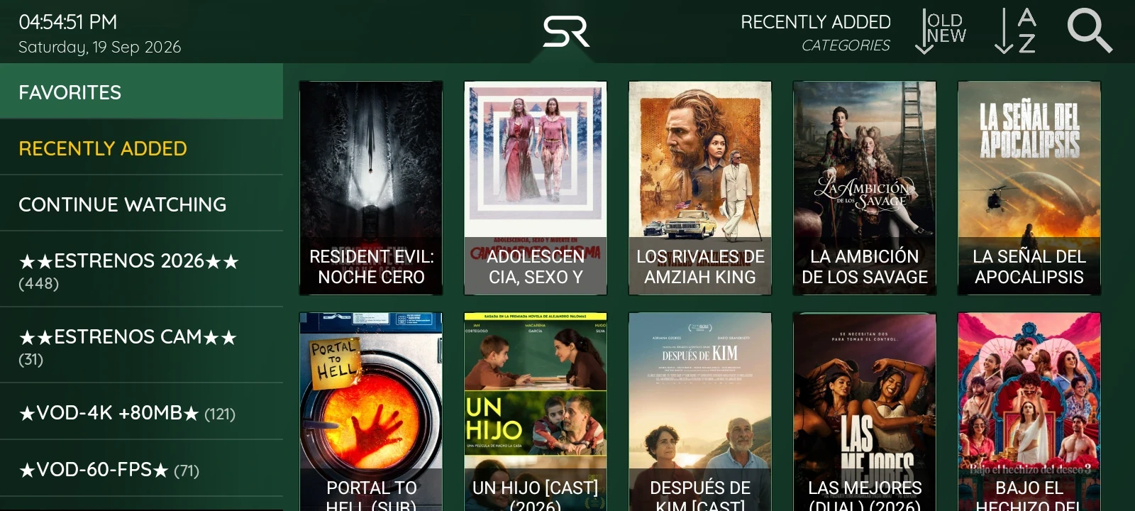 XCIPTV 2100 Green — Movies library