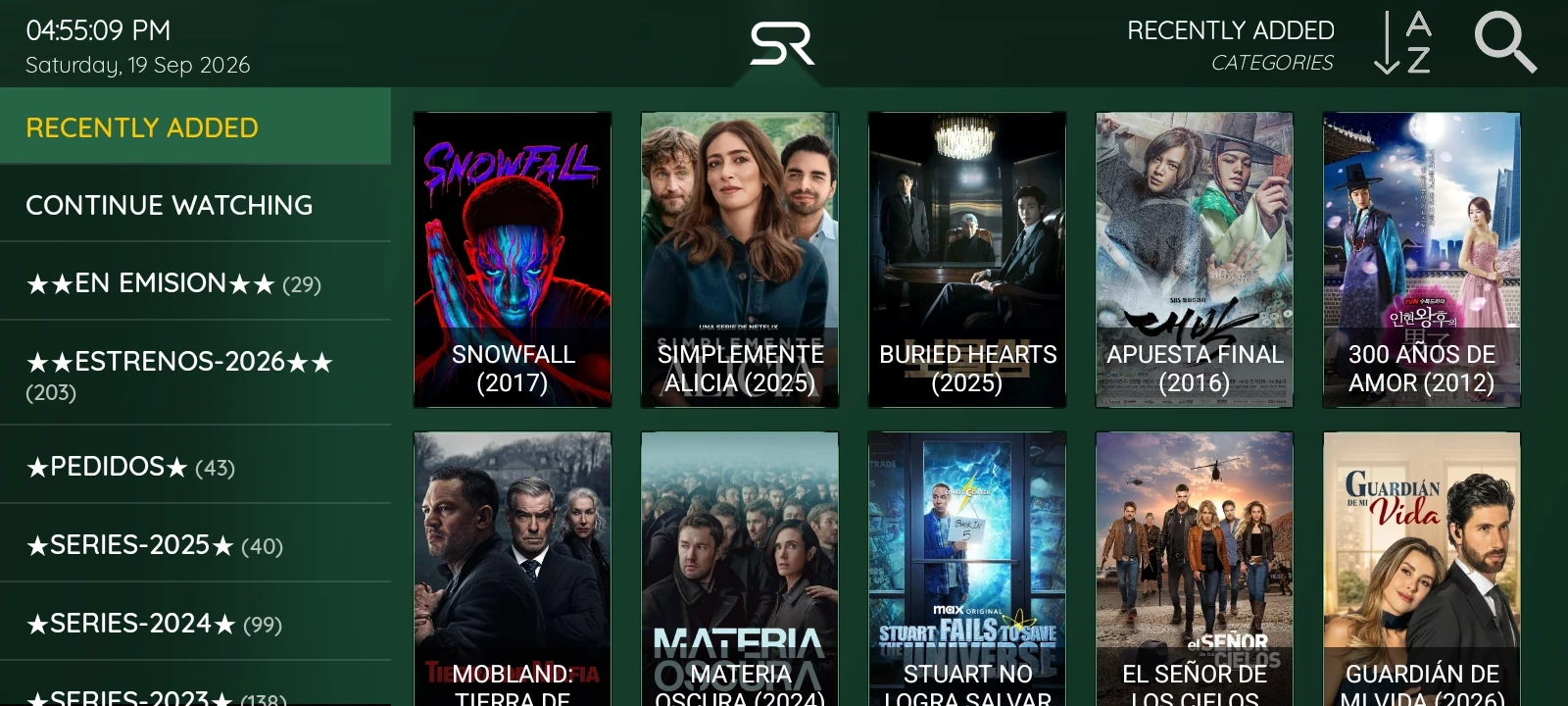 XCIPTV 2100 Green — TV Series library