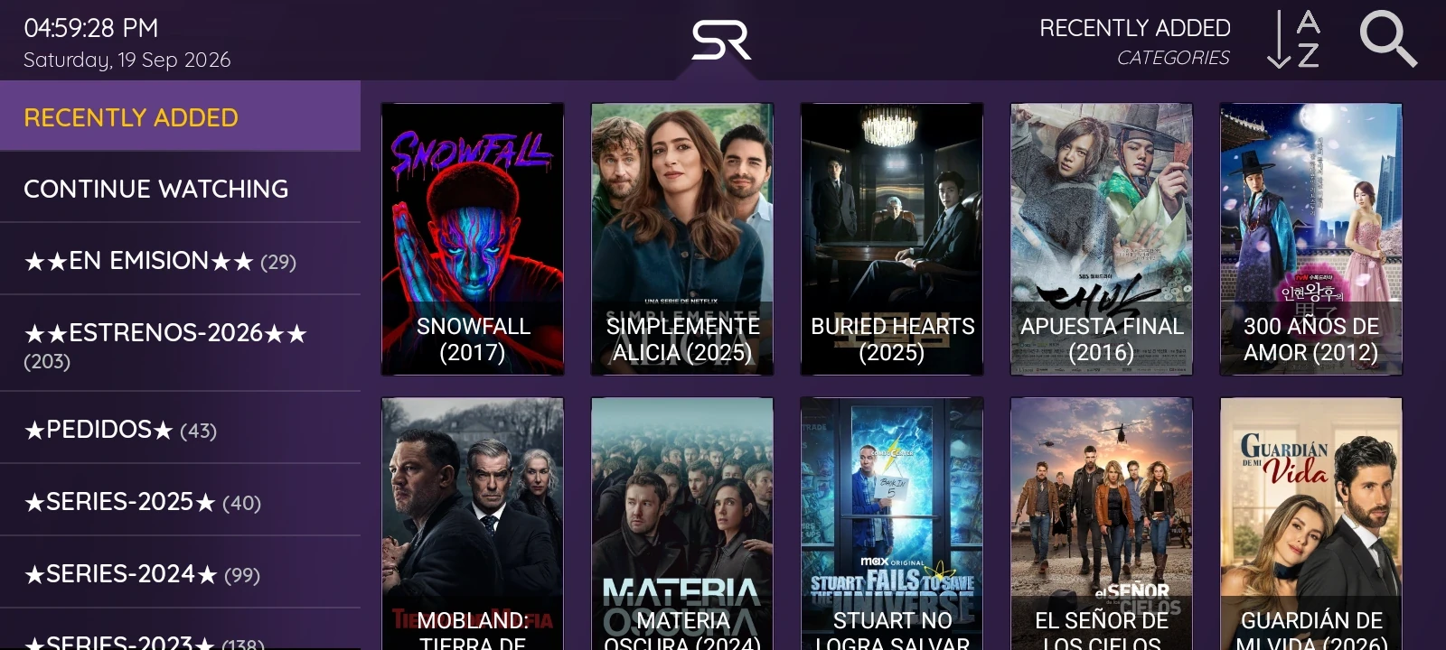 XCIPTV 2100 Purple — Biblioteca de series