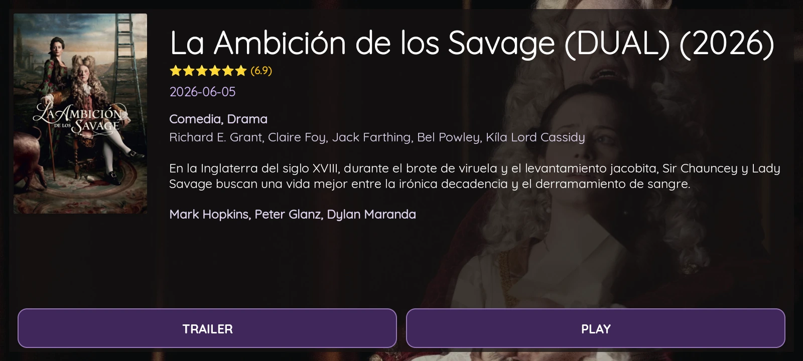 XCIPTV 2100 Purple — Ficha de película