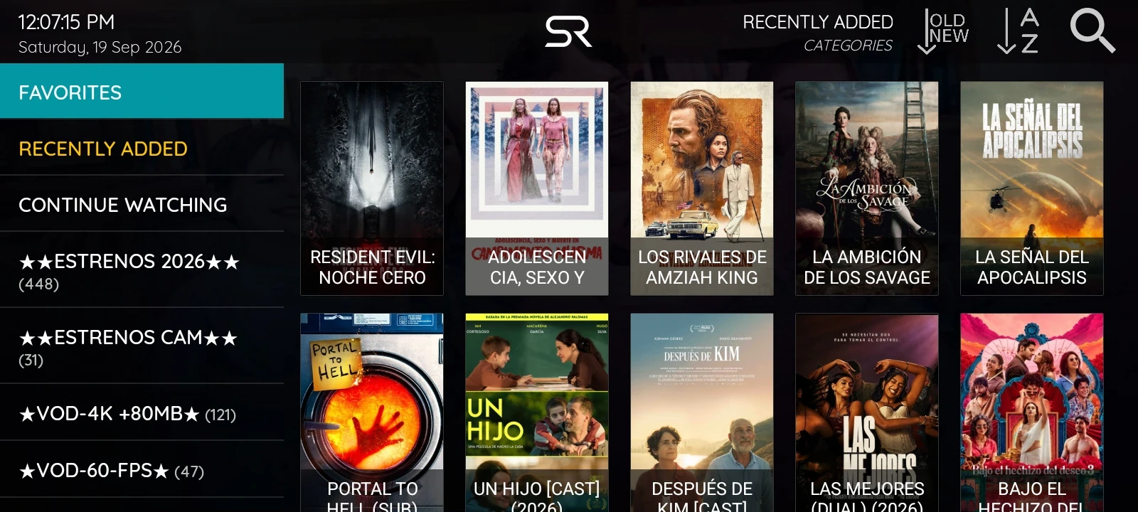Biblioteca de películas de XCIPTV 2100