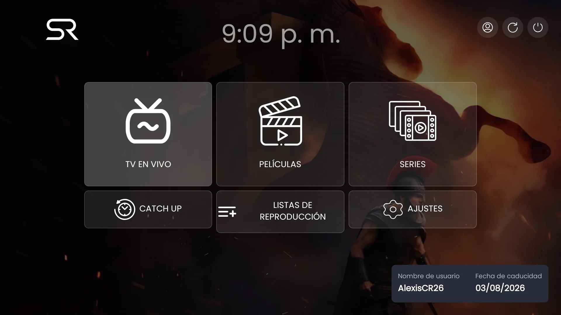 YOUTIVI ULTRA 6 TOPICS — tema de home Classic con los 6 accesos