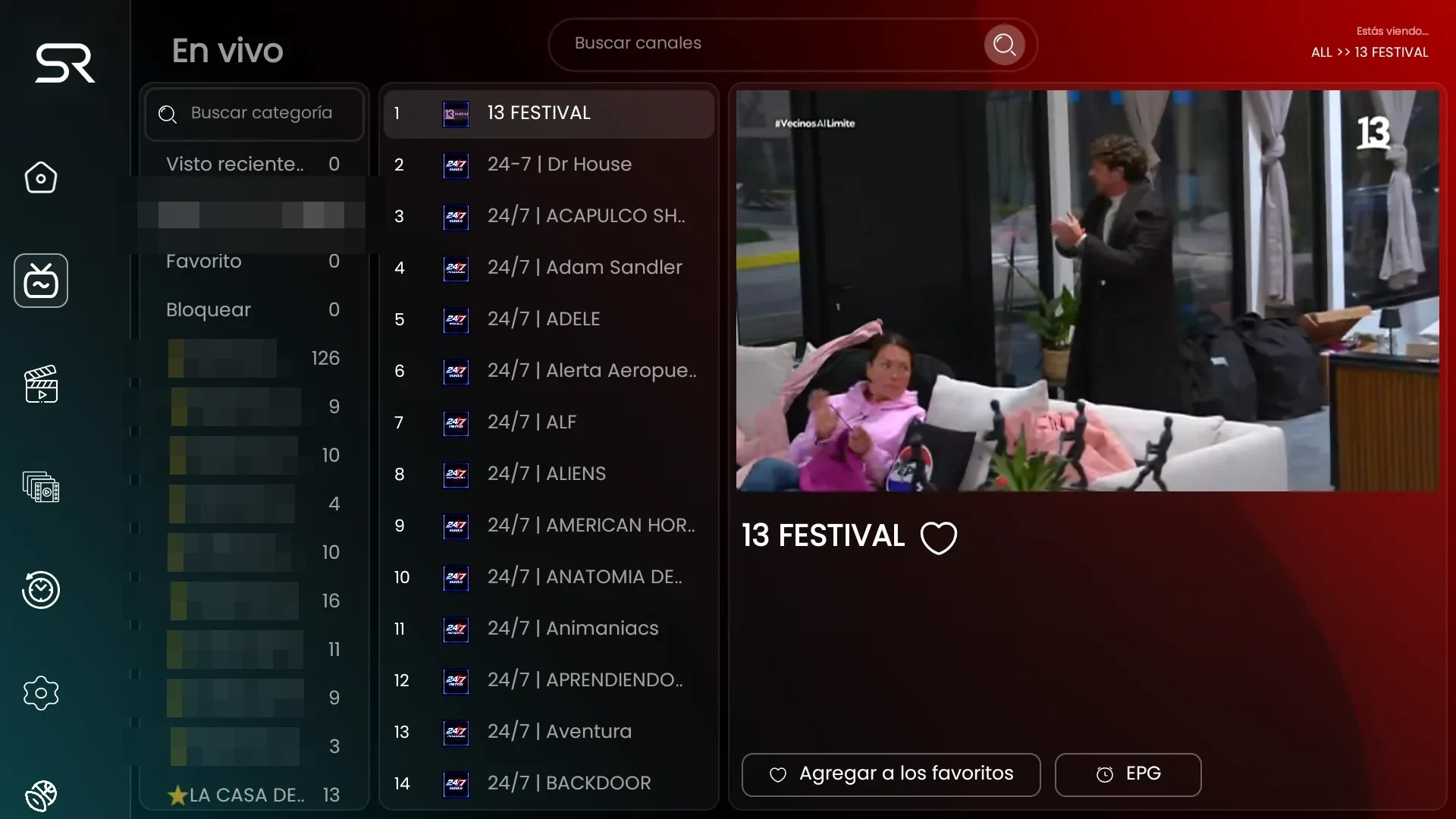 YOUTIVI ULTRA 6 TOPICS — TV en vivo con categorías, buscador y reproductor